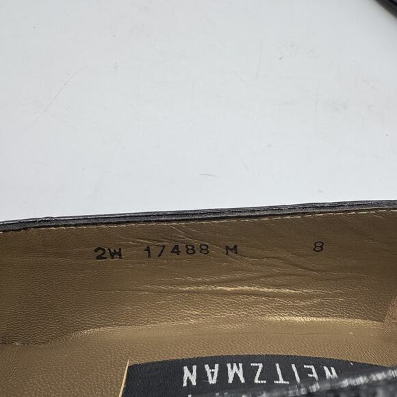 Stuart Weitzman Shoes Womens Size‎ 8 Black Patent Leather Pumps Gold Trim Spain - Picture 2 of 10